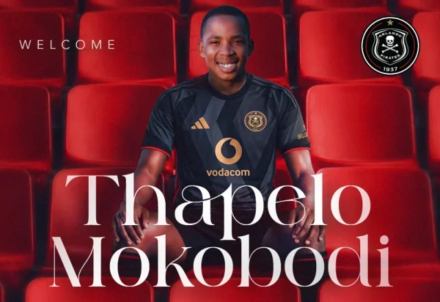 Orlando Pirates Sign Thapelo Mokobodi from Stellenbosch FC Thapelo Mokobodi, Orlando Pirates signing, Stellenbosch FC transfers, Betway Premiership 2026/27, Orlando Pirates transfer news. Orlando Pirates jersey 33, Bucs new signing, Soweto Giants transfer, Orlando Pirates vs Milford FC, PSL news. Orlando Pirates Sign Thapelo Mokobodi from Stellenbosch FC. Stellenbosch. Orlando Pirates.