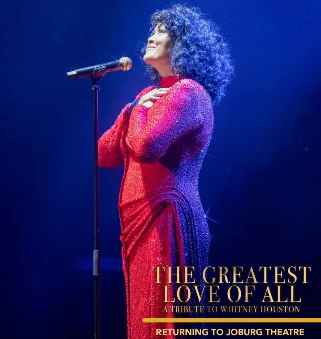Belinda Davids Joburg Theatre, The Greatest Love of All, Whitney Houston tribute South Africa, Webtickets Joburg Theatre, Mandela Theatre shows. Belinda Davids tour 2026, Whitney Houston classics live, Johannesburg theatre events, live music Joburg, Braamfontein entertainment.