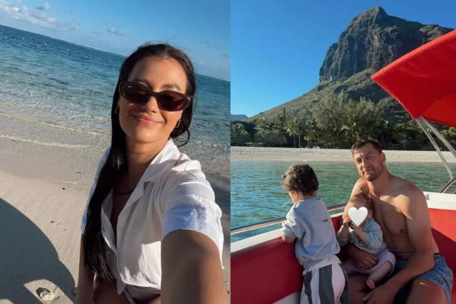 Inside Handré and Marise Pollard’s Tropical Mauritius Family Getaway Handré Pollard, Marise Pollard, Springboks family, Handre Pollard Mauritius. Handré Pollard children, Rachel Kolisi, Springbok wives, local celeb vacations