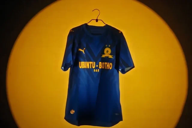Sundowns new away jersey, Masandawana kit release, Fueled by the Sun, Mamelodi Sundowns 2 stars, Betway Premiership kit. Mamelodi Sundowns PUMA away kit 2026 2027