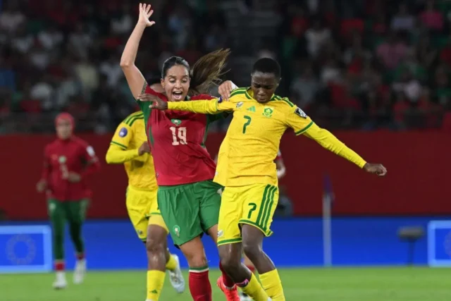 Banyana Banyana Knocked Out of WAFCON 2026 by Morocco Banyana Banyana.Banyana Banyana WAFCON 2026. South Africa vs Morocco. Morocco vs Banyana Banyana. WAFCON 2026. Women’s Africa Cup of Nations 2026. Banyana Banyana latest news. Banyana Banyana result. Thembi Kgatlana. Desiree Ellis. Morocco WAFCON. CAF Women’s Africa Cup of Nations. South African women’s football. Banyana Banyana quarter-final. Banyana Banyana eliminated. Morocco 2-1 South Africa. African women’s football