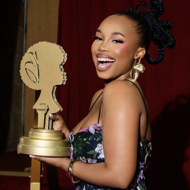 Candice Modiselle-Sello award. Candice Modiselle-Sello latest news. Candice Modiselle-Sello Basadi award. Entertainment TV Show Presenter of the Year. Basadi in Music Awards. Candice Modiselle-Sello YO TV. Candice Modiselle career. South African TV presenters. South African entertainment news. Basadi Awards winners. Candice Modiselle faith. Candice Modiselle Instagram. Mzansi entertainment news. Candice Modiselle-Sello Basadi in Music Awards.
