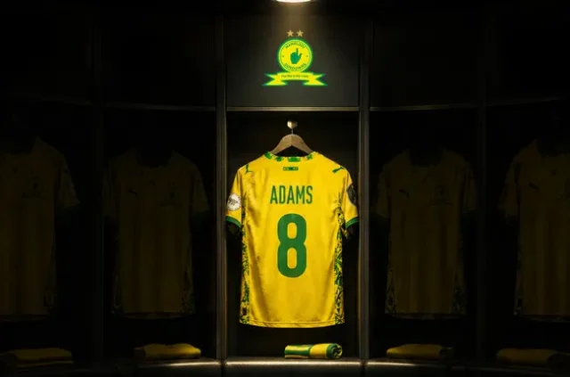 Mamelodi Sundowns Retire No. 8 Jersey in Honour of Late Jayden Adams Jayden Adams. Jayden Adams jersey. Jayden Adams number 8. Mamelodi Sundowns. Sundowns retire number 8. Jayden Adams tribute. Jayden Adams legacy. Mamelodi Sundowns news. Sundowns news 2026. Jayden Adams death. Bafana Bafana. South African football. PSL news. Mzansi football. Sundowns 2026/27.