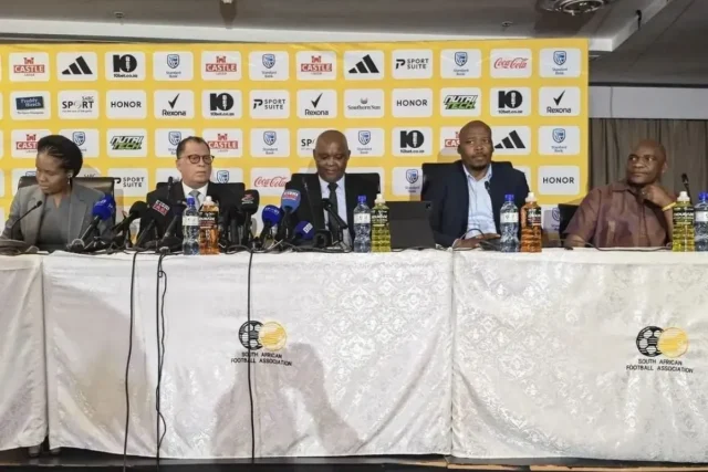 Pitso Mosimane Named New Bafana Bafana Coach by SAFA Pitso Mosimane Bafana Bafana coach. Pitso Mosimane new Bafana Bafana coach. SAFA announces Pitso Mosimane. Bafana Bafana new coach. Hugo Broos replacement. Pitso Mosimane return. South Africa national team. Bafana Bafana 2026. AFCON 2027 qualifiers. Pitso Mosimane trophies. Bafana Bafana coach 2026