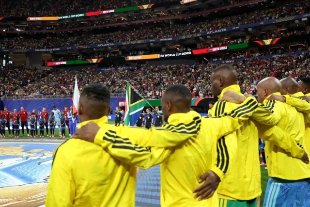 Bafana Bafana: Who Replaces Aubrey Modiba After Injury? Aubrey Modiba injury. Bafana Bafana injury news. Pitso Mosimane. Aubrey Modiba. Samukele Kabini. Fawaaz Basadien. Bafana Bafana vs Eritrea. AFCON 2027 qualifiers. Bafana Bafana squad. South Africa football. Bafana Bafana latest news