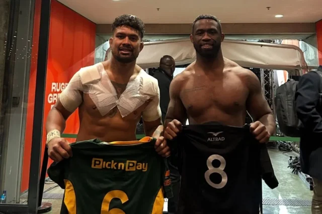 Siya Kolisi pays tribute to All Blacks rivalry and respect Siya Kolisi All Blacks. Siya Kolisi, Springboks, All Blacks, Ardie Savea, South Africa vs New Zealand, Springboks rivalry, Rugby’s Greatest Rivalry, Springbok captain