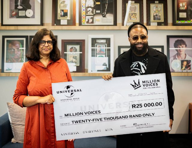 Cassper Nyovest Million Voices campaign. Universal Music South Africa R25,000. Million Voices campaign. Cassper Nyovest period poverty. Period Power By Cassper. End period poverty South Africa. Sanitary products for schoolgirls. Afribiz Entertainment Foundation. Cassper Nyovest charity. South Africa period poverty. Million Voices South Africa
