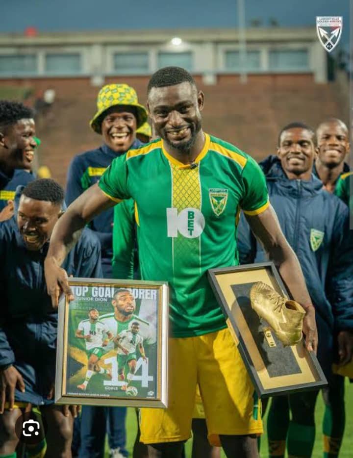 Junior Dion, Golden Arrows, Mamelodi Sundowns, PSL, Premier Soccer League, South African Football, PSL News, Yanela Mbuthuma. Junior Dion Golden Arrows, Junior Dion goals, Junior Dion Sundowns, Golden Arrows striker, PSL strikers, Yanela Mbuthuma, Junior Dion five goals