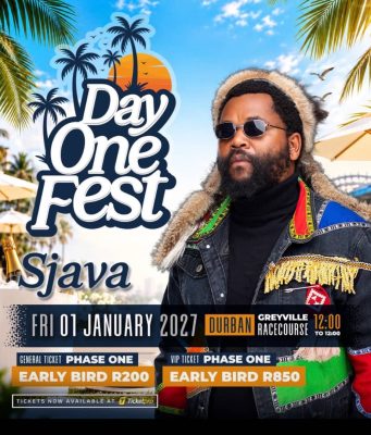 Durban Set to Welcome Star-Studded Lineup for Day One Fest Day One Fest Durban 2027. Day One Fest 2027. Day One Fest Durban. Sjava Day One Fest. Nasty C Day One Fest. Day One Fest lineup. Durban music festivals 2027. Greyville Racecourse events. Sjava Durban. Nasty C Durban. Zee Nxumalo. Ami Faku. Elaine South Africa. Professor South Africa. DJ Fresh South Africa. Feza. South African music festivals. Durban entertainment. Mzansi music events