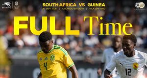 Bafana Bafana Move Top of Group D After Victory Over Guinea Bafana Bafana top Group D. Bafana Bafana vs Guinea. South Africa vs Guinea. Pitso Mosimane. Ime Okon. Samukelo Kabini. AFCON 2027 qualifiers. Group D. Bafana Bafana latest. Orlando Stadium. South Africa football