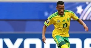 Relebohile Mofokeng Shines in Bafana Bafana’s 5-0 Win Over Eritrea Relebohile Mofokeng, Bafana Bafana, Eritrea, Pitso Mosimane, AFCON 2027, AFCON Qualifiers, South Africa Football, SA Football, Mzansi Football, Royale Union Saint-Gilloise, Oswin Appollis, Bafana News, African Football, Mofokeng