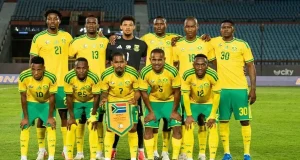 Dithejane Scores on Debut as Bafana Bafana Beat Egypt 1-0 in Cairo Bafana Bafana beat Egypt. Egypt vs Bafana Bafana result. Puso Dithejane debut goal. Bafana Bafana 1-0 Egypt. Pitso Mosimane Egypt Cairo. Sage Goss saves. Bafana Bafana friendly report. Egypt vs South Africa match report. Bafana Bafana news. Soccer, Bafana Bafana, Pitso Mosimane, Egypt, International Friendly, Match Report, Puso Dithejane