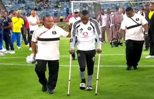 Sebelebele Injury Scare: Pirates Right-Back Seen on Crutches After MTN8 Final Defeat Sebelebele injury, Pirates injury news, Orlando Pirates right-back. Kamogelo Sebelebele, Abdeslam Ouaddou, Ghampani Lungu right-back, Oswin Appollis, Thabiso Lebitso, Deano van Rooyen, MTN8 final, Pirates team news