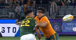 Wallabies Hit by Hunter Paisami Four-Match Ban After Springbok Test Hunter Paisami, Wallabies, Australia Rugby, Springboks, Sacha Feinberg-Mngomezulu, Bledisloe Cup, All Blacks, Les Kiss, Rugby Championship, Rugby News, Australian Rugby, South Africa Rugby