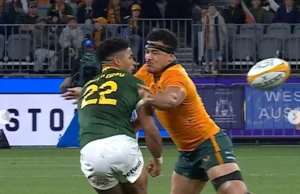 Wallabies Hit by Hunter Paisami Four-Match Ban After Springbok Test Hunter Paisami, Wallabies, Australia Rugby, Springboks, Sacha Feinberg-Mngomezulu, Bledisloe Cup, All Blacks, Les Kiss, Rugby Championship, Rugby News, Australian Rugby, South Africa Rugby